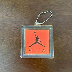 Vintage Nike Air Jordan Jumpman Shoe Hang Tag Keychain Orange